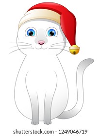 Cat cute christmas illustration vector