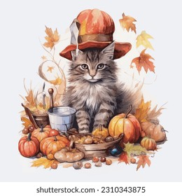  cat, cute costume, thanksgiving day