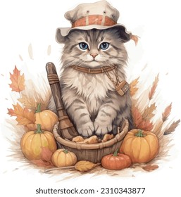  cat, cute costume, thanksgiving day