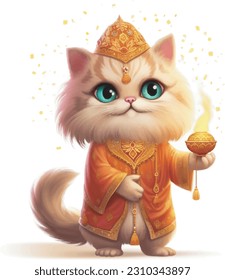  cat, cute costume,Ed-Al-Ada, the Feast of Sacrifice