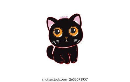 Gato lindo emoji icono Vector Imagen