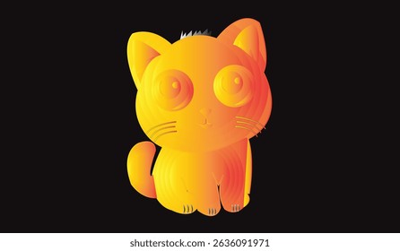 Cat cute emoji icon vector image