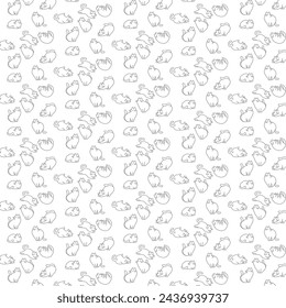 Cat cute emoji patern vector