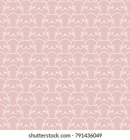 cat cute face pattern background
