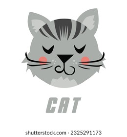 Vector de animales planos de corte de gato