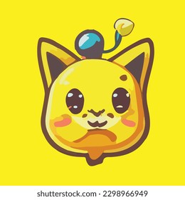 cat cute and fun Mascot Icon Illustration