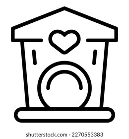 Cat cute house icon outline vector. Pet toy. Tower bed