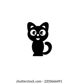 Cat Cute Logo Vector Illustration