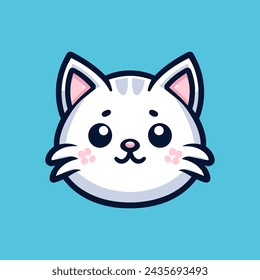 Cat Cute Mascot Logo Illustration Chibi Kawaii is awesome logo, mascot or illustration for your product, company or bussiness