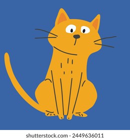 cat is cute and the shadow 
cute black kitten hand-drawn illustration elements