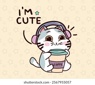 Cat i'm cute - Vector illustration