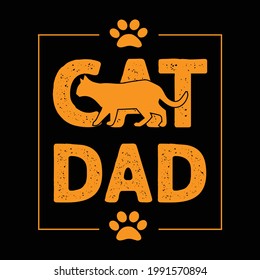 CAT DAD  T SHIRT - VECTOR