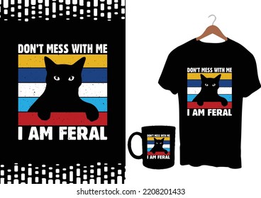 Cat Dad T-shirt Design Graphic Template