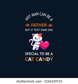 Cat dad unique design vector template t shirt. Best papa creative design vector t shirt graphics. Cat father design use for print template , children wear, Baby shower celebration, poster and  logo.