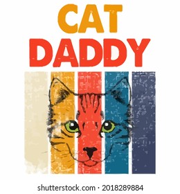 cat daddy art case art design vector illustration for use in design and print poster canvas