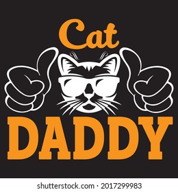 Cat daddy design, vector file.