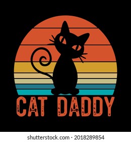 cat daddy eco friendly art ote bag design vector illustration for use in design and print poster canvas