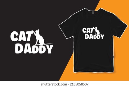 Camiseta de Cat Daddy | Regalo del día del padre para papá del gato