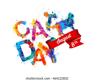Cat day. August 8 holiday