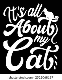 Cat Day Typography T-shirt Design