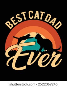 Cat Day Vintage T-shirt Design