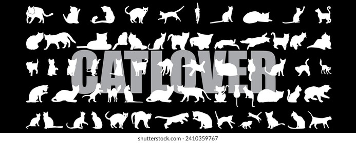 cat  decorative concept. vector illustration. cat lover