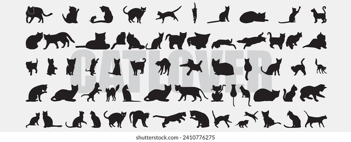 cat decorative concept. vector illustration. cat lover