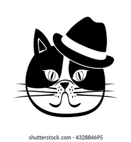 cat design. animal concept. flat illustration , vector