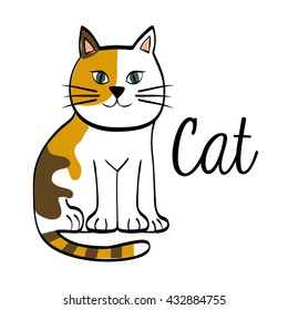 cat design. animal concept. flat illustration , vector