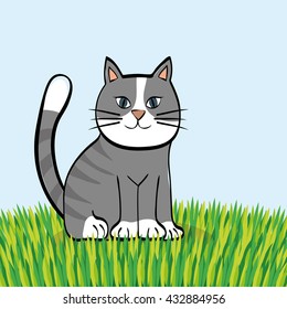 cat design. animal concept. flat illustration , vector