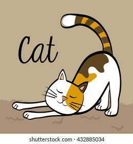 cat design. animal concept. flat illustration , vector
