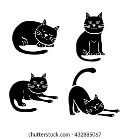 cat design. animal concept. flat illustration , vector