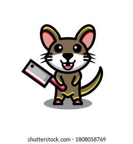 cuchillo de cocina con mango de diseño para gato