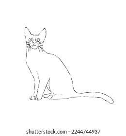 Cat design ideas stock illustration. Cat design art on white background