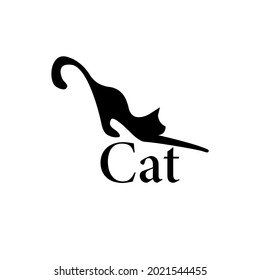 cat design logo animal vector