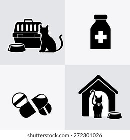 Cat design over white background, vector illustration.