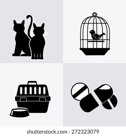 Cat design over white background, vector illustration.