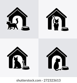 Cat design over white background, vector illustration.
