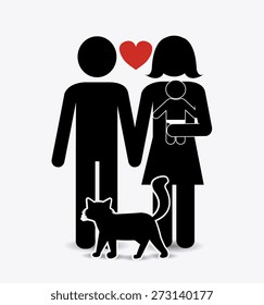 Cat design over white background, vector illustration.