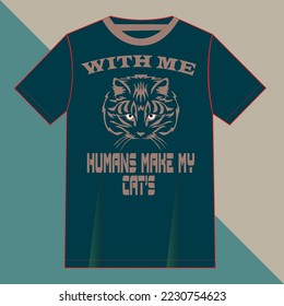 Cat Design Vektor Tier für T-Shirt Design Typografie.