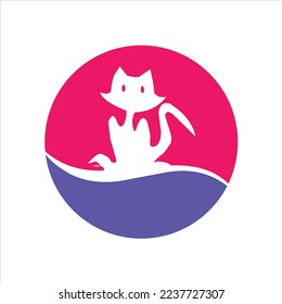 cat design vector, logo, icon