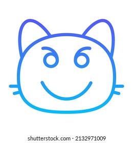 cat devil II Line Gradient Icon Design