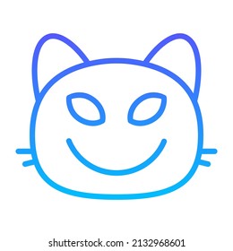 cat devil I Line Gradient Icon Design