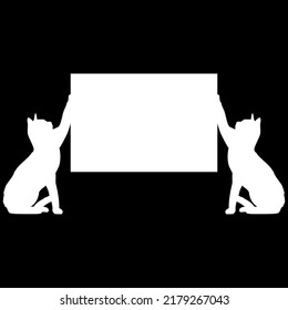 Cat Display Pet Sign Board Symmetry Stock Vector (Royalty Free ...