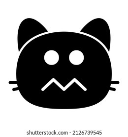 cat disturb Glyph Icon Design