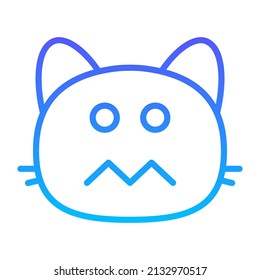 cat disturb Line Gradient Icon Design