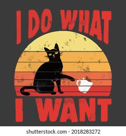 cat i do what i want gift idea funny unisex art ri blend art best vector design illustration print poster