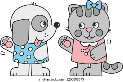 Cat and dog