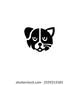 Cat, dog, animal head, simple icon