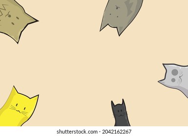 cat and dog background. vector illustration for pets lovers